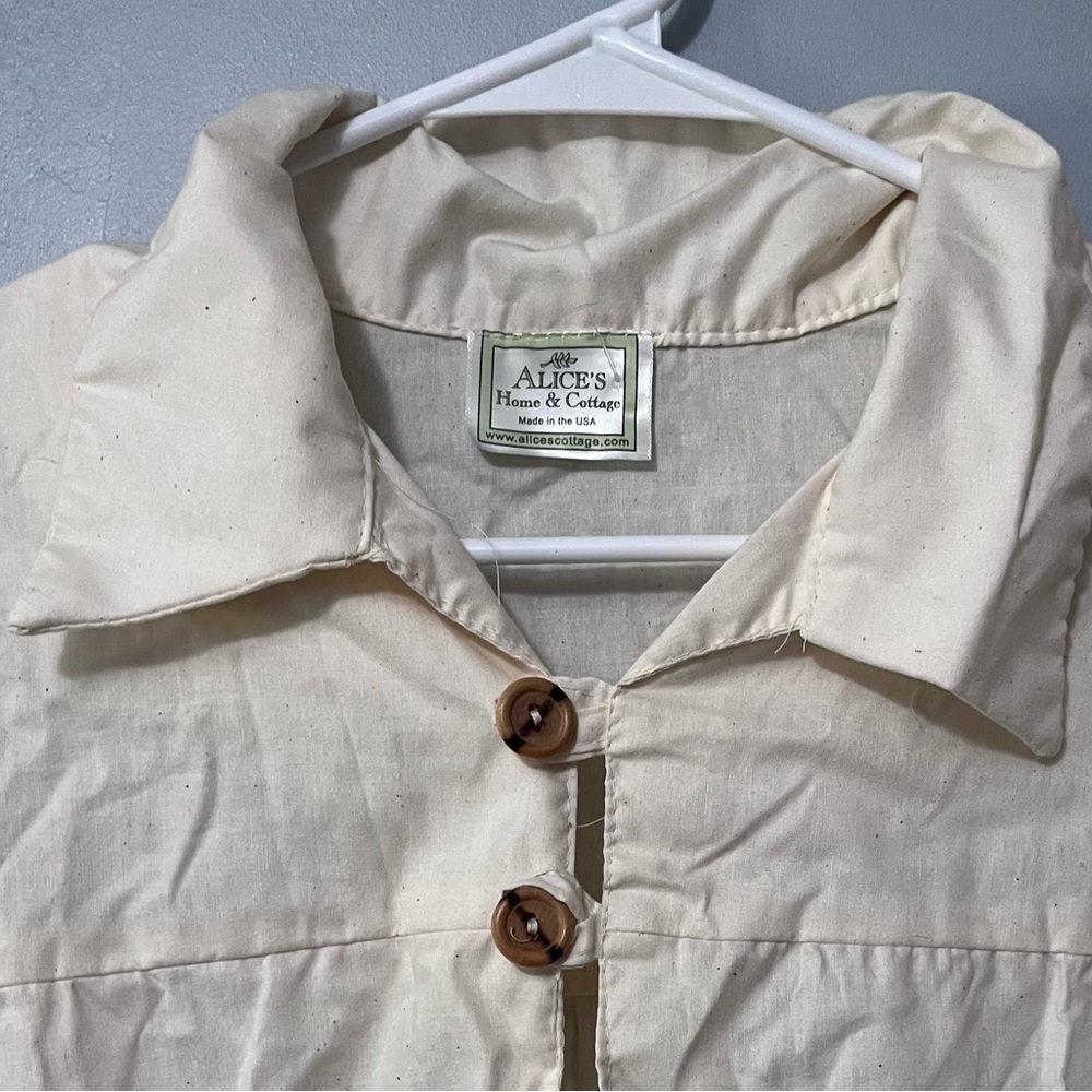 Colonial Inspired Cotton Muslin Cream Shirt